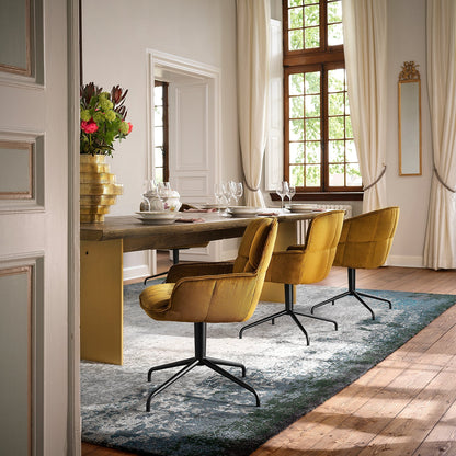 freifrau | marla armchair low | trestle leg | riga mustard