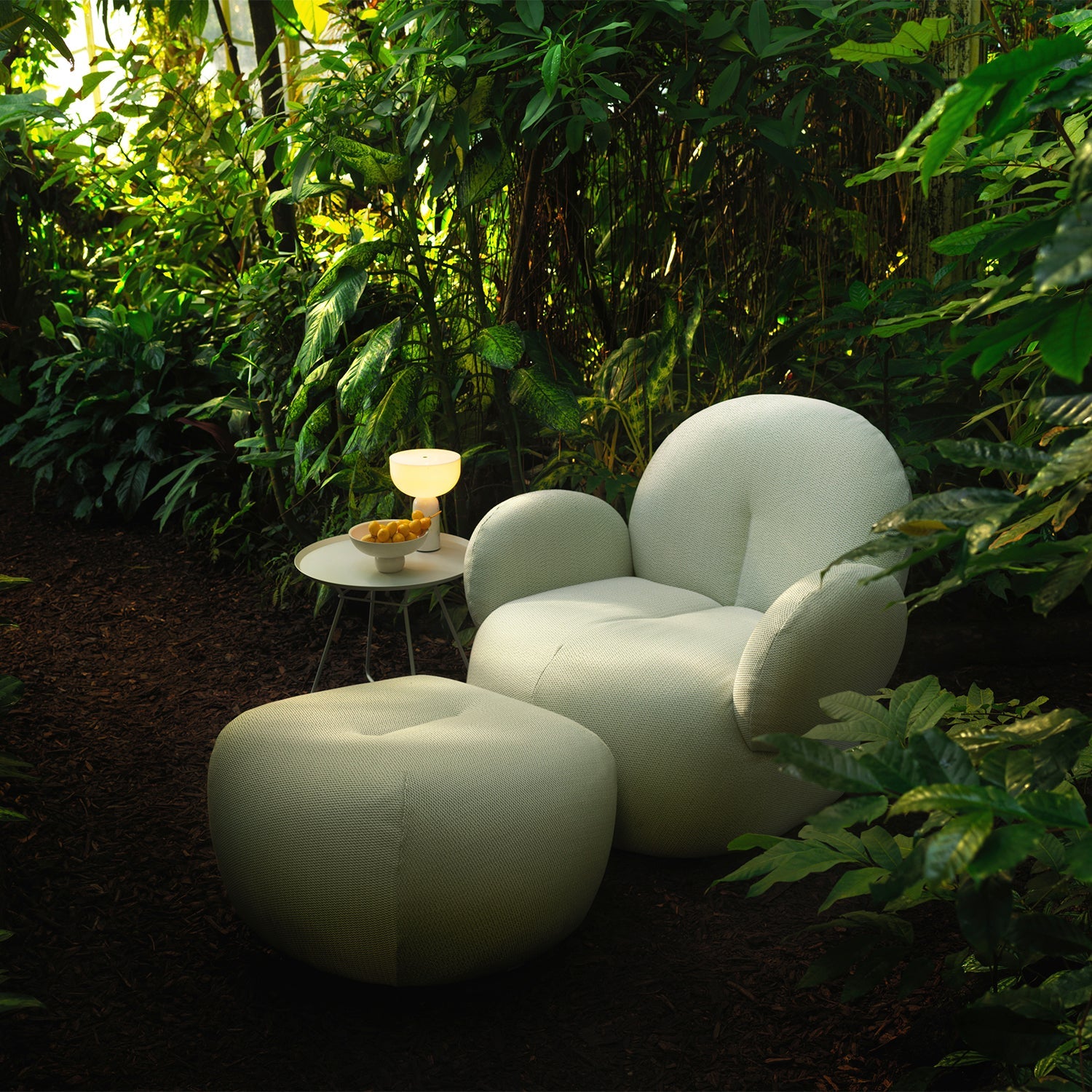 freifrau | nana outdoor pouf petite | lopi fabric