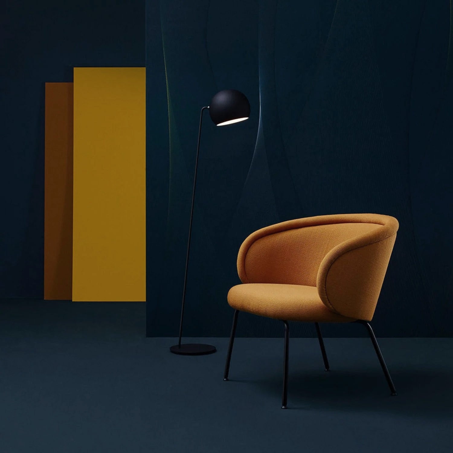 freifrau | ona cocktail armchair |  Vidar 472 + steel frame slate grey