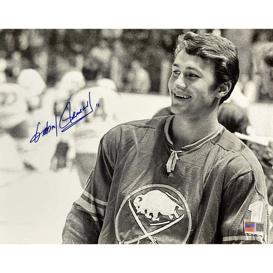 Gilbert Perreault Signed B&W Close-Up 11x14 Photo Signed Hockey Photo TSE Buffalo