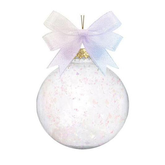 Iridescent Snow Glass Ornament