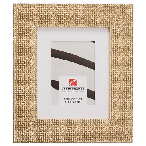 Glimmer 2.375", Matted Champagne Gold Picture Frame