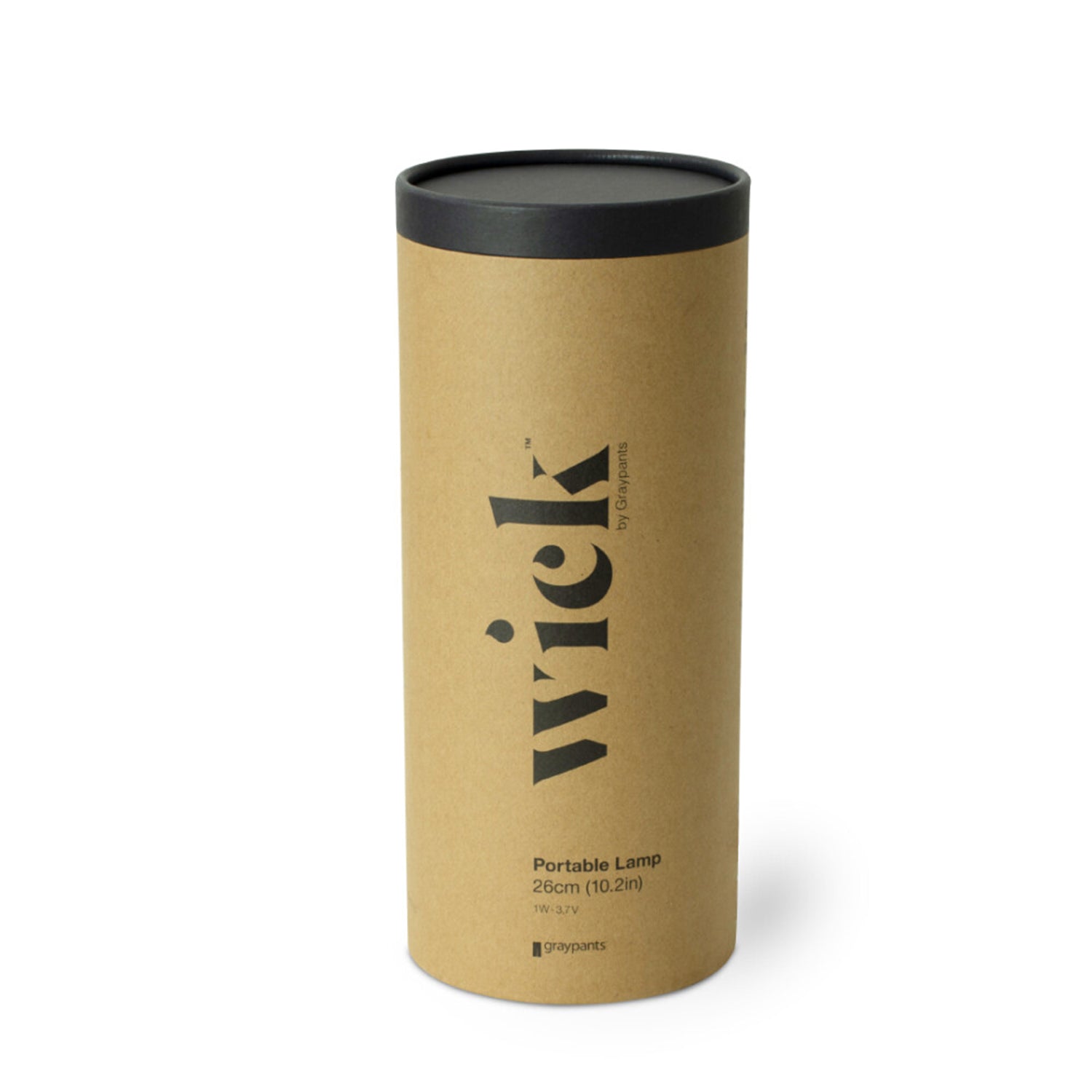 graypants | wick portable table lamp | black 16cm