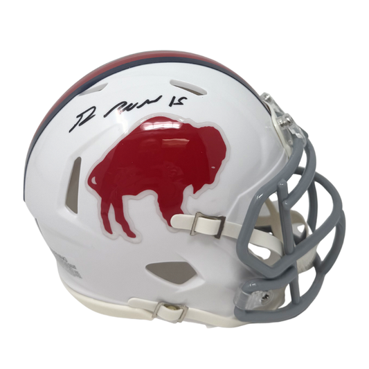 Greg Rousseau Signed Buffalo Bills Standing Buffalo Speed Mini Helmet