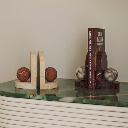 greg natale | blitz marble bookend set | merlot + viola - DC