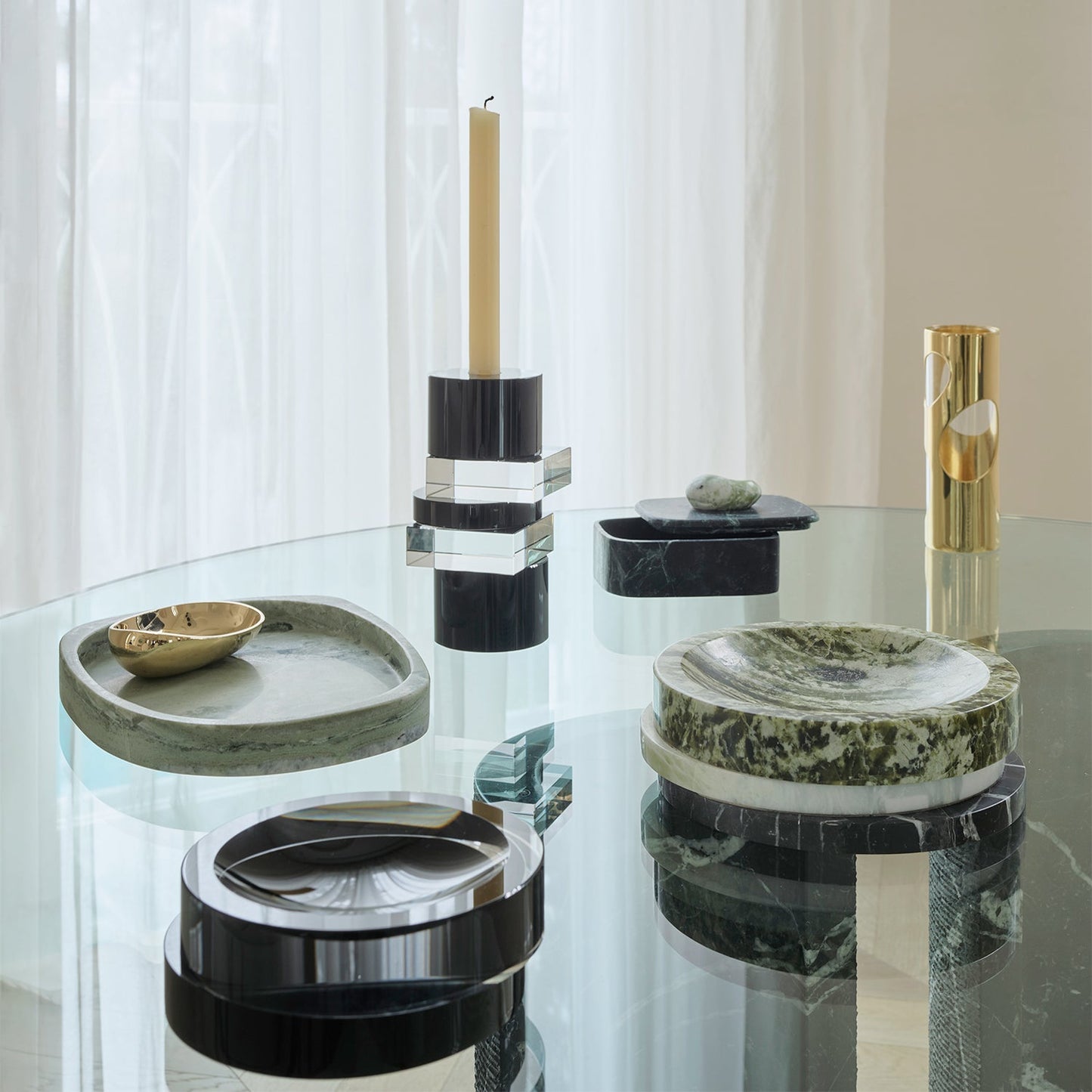 greg natale | pila bowl | irish green + blue onyx + verde marble