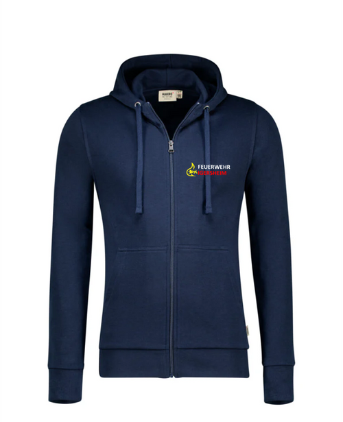HAKRO 605 Kapuzen-Sweatjacke Premium Feuerwehr Logo Stauferlöwe Igersheim