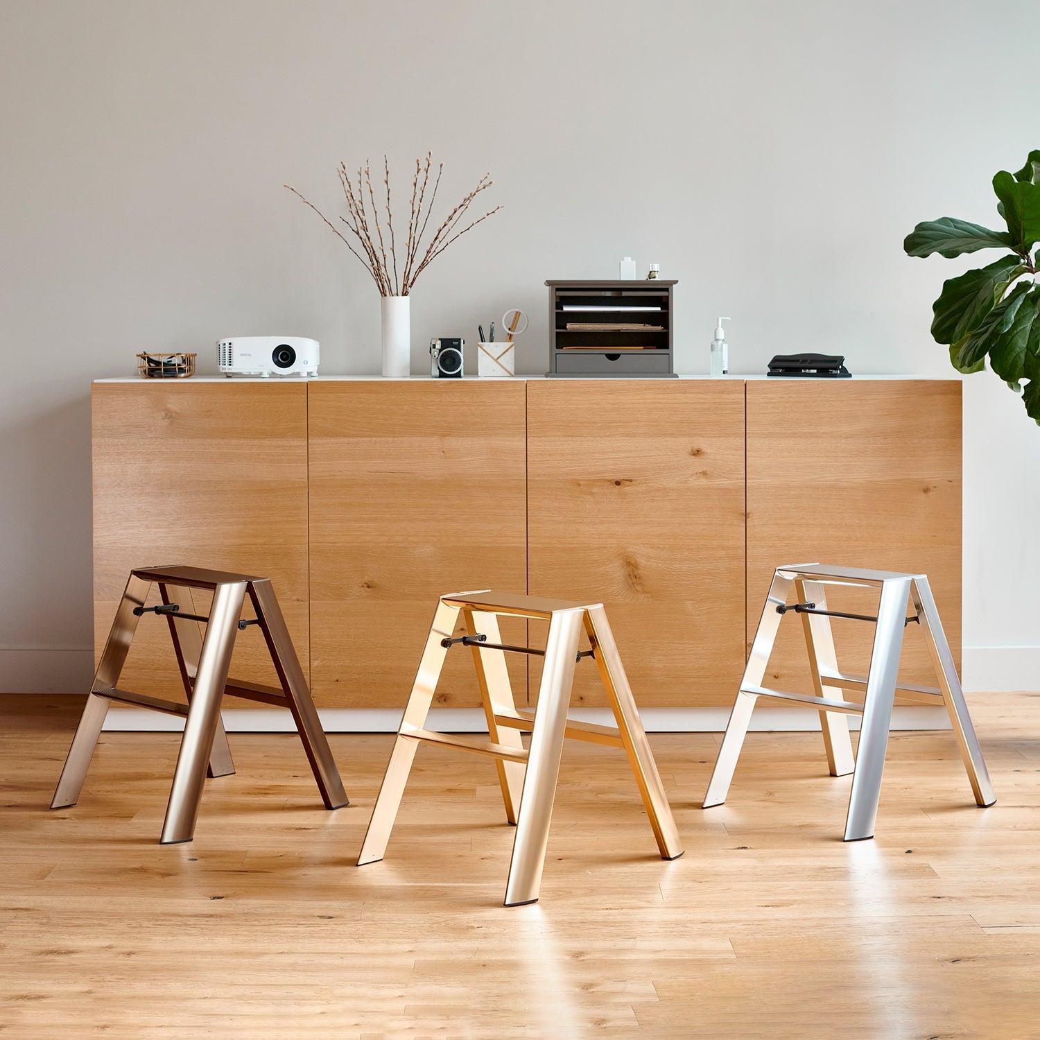hasegawa | lucano 2 step ladder premium | silver (japan) - LC