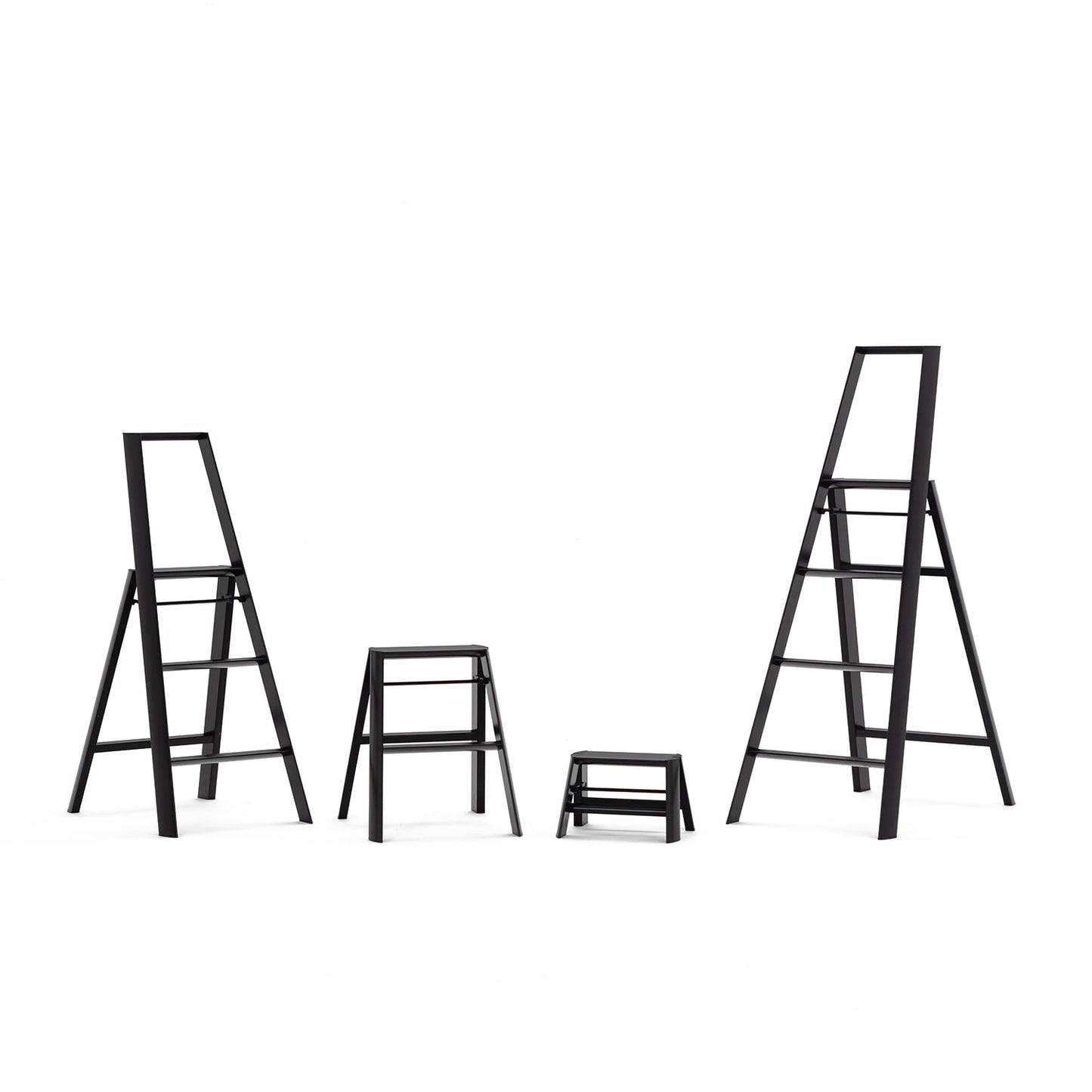 hasegawa | lucano 2 step ladder | black