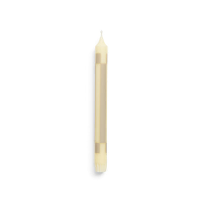 hay | cream and dark candle | set of 4
