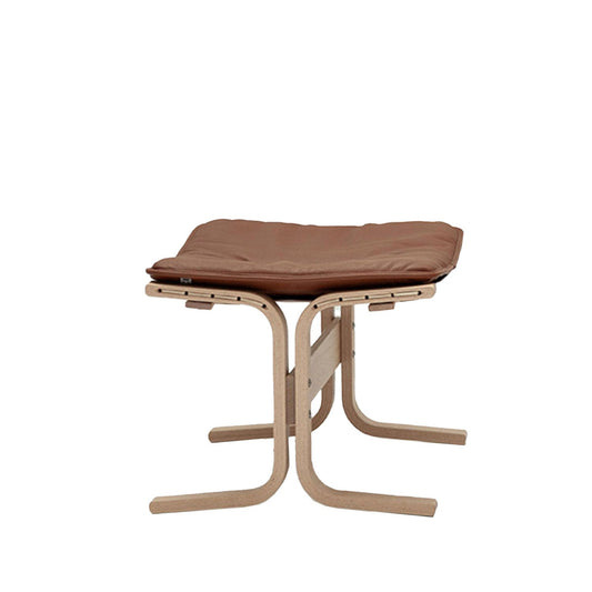 hjelle | siesta fiora 309 footstool | oak + rustical tan leather