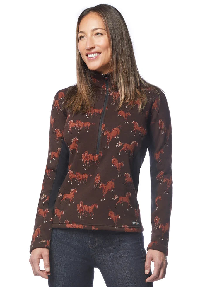Horse Sense Fleece Half Zip - Print Kerrits
