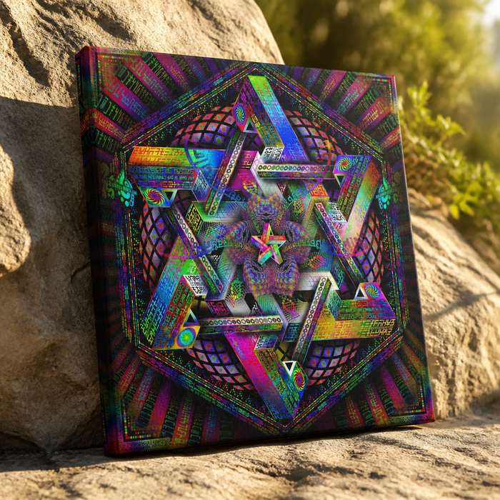 Hyperdimensional Harmonics — stretched canvas print — garden-angle