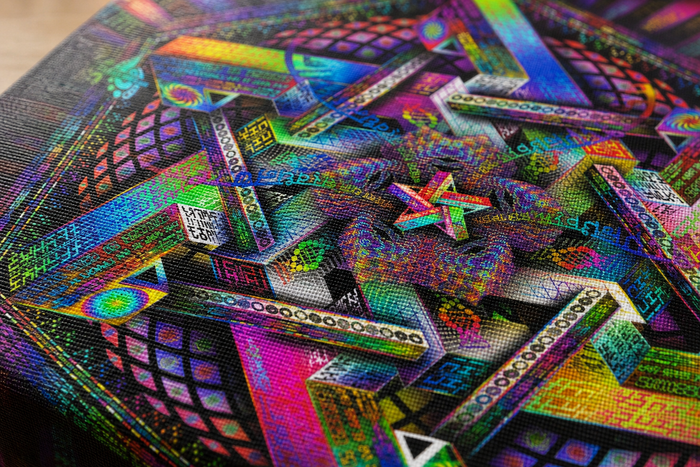 Hyperdimensional Harmonics — stretched canvas print — closeup-macro