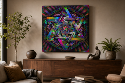 Hyperdimensional Harmonics — stretched canvas print — room-wide