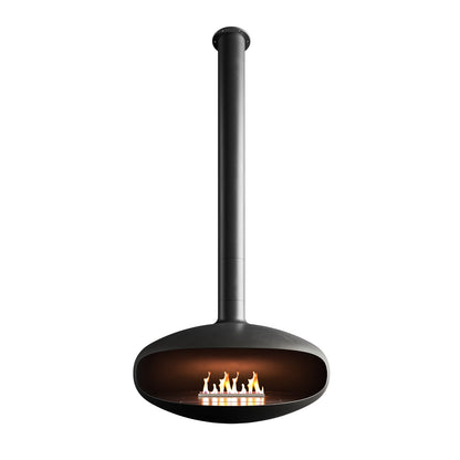 icon fires | the iconic 900 hanging fireplace | matte black