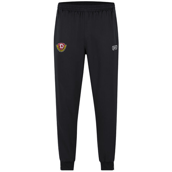 JAKO Dynamo Dresden Freizeithose Retro – Schwarz (vorne)