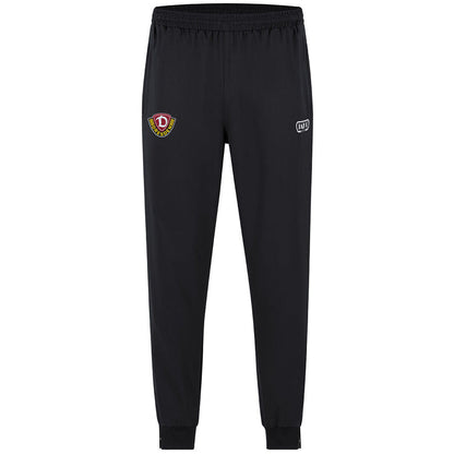 JAKO Dynamo Dresden Freizeithose Retro – Schwarz (vorne)