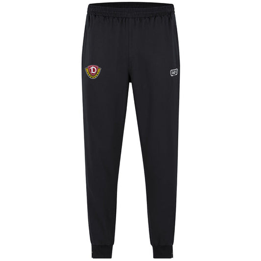 JAKO Dynamo Dresden Freizeithose Retro – Schwarz (vorne)
