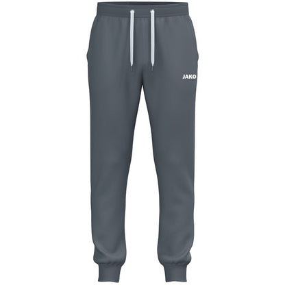 JAKO Jogginghose One Cotton mit Bündchen – Grau (vorne)
