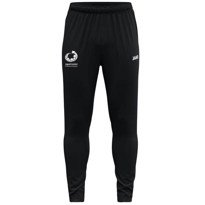 JAKO "Jugend trainiert" Trainingshose Dynamic – Schwarz (vorne)