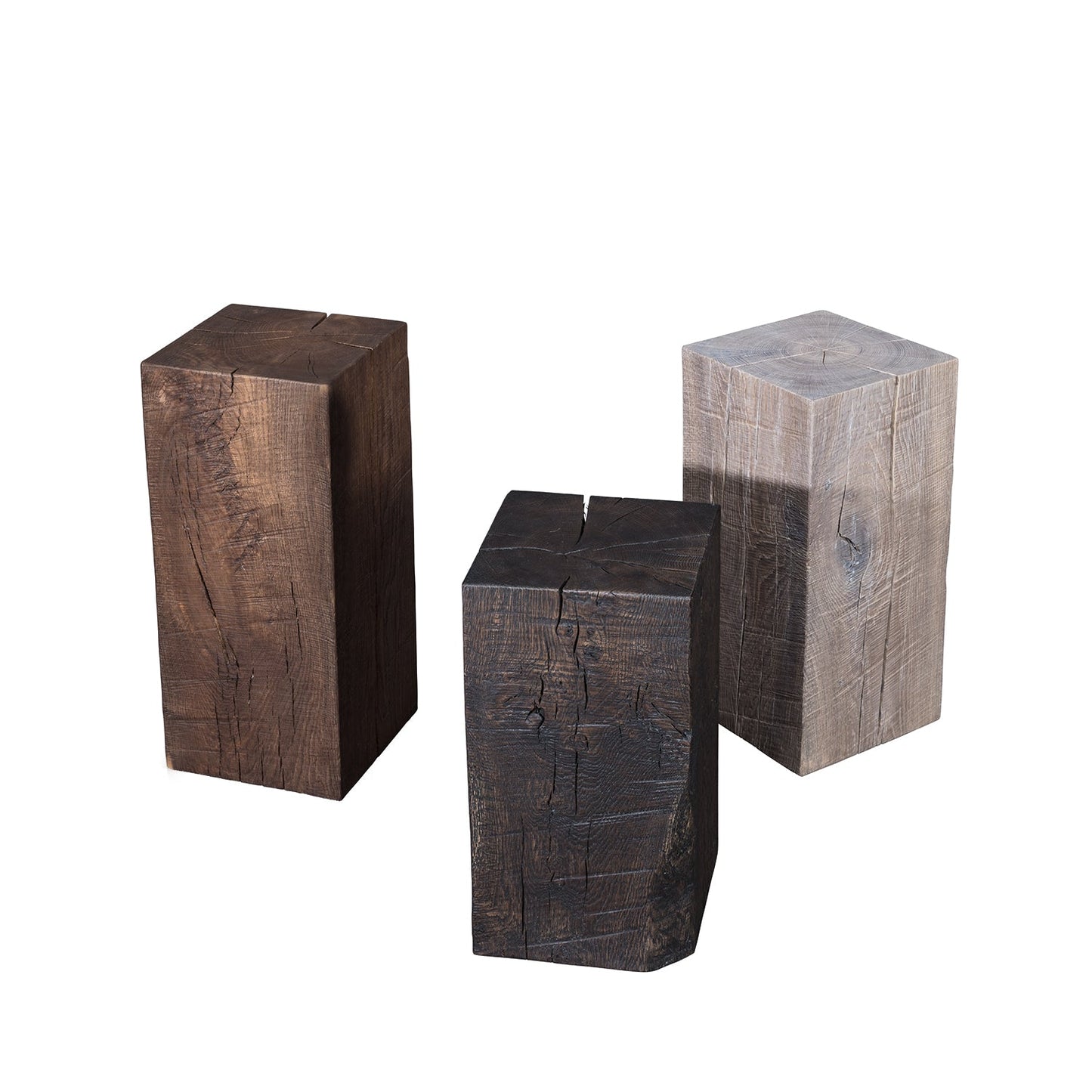 janua | sk 02 cube side table / stool | white smoked oak 55cm
