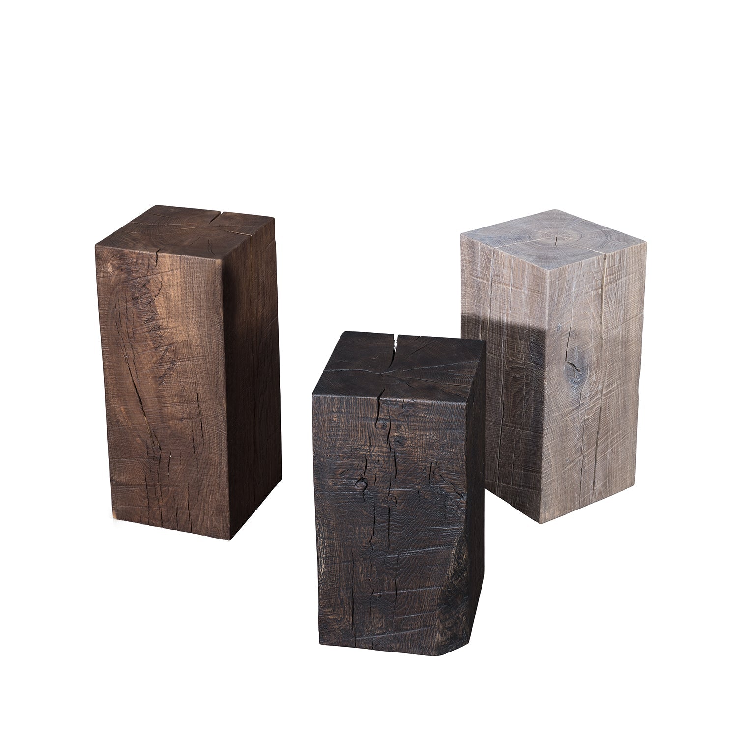 janua | sk 02 cube side table / stool | white smoked oak 55cm