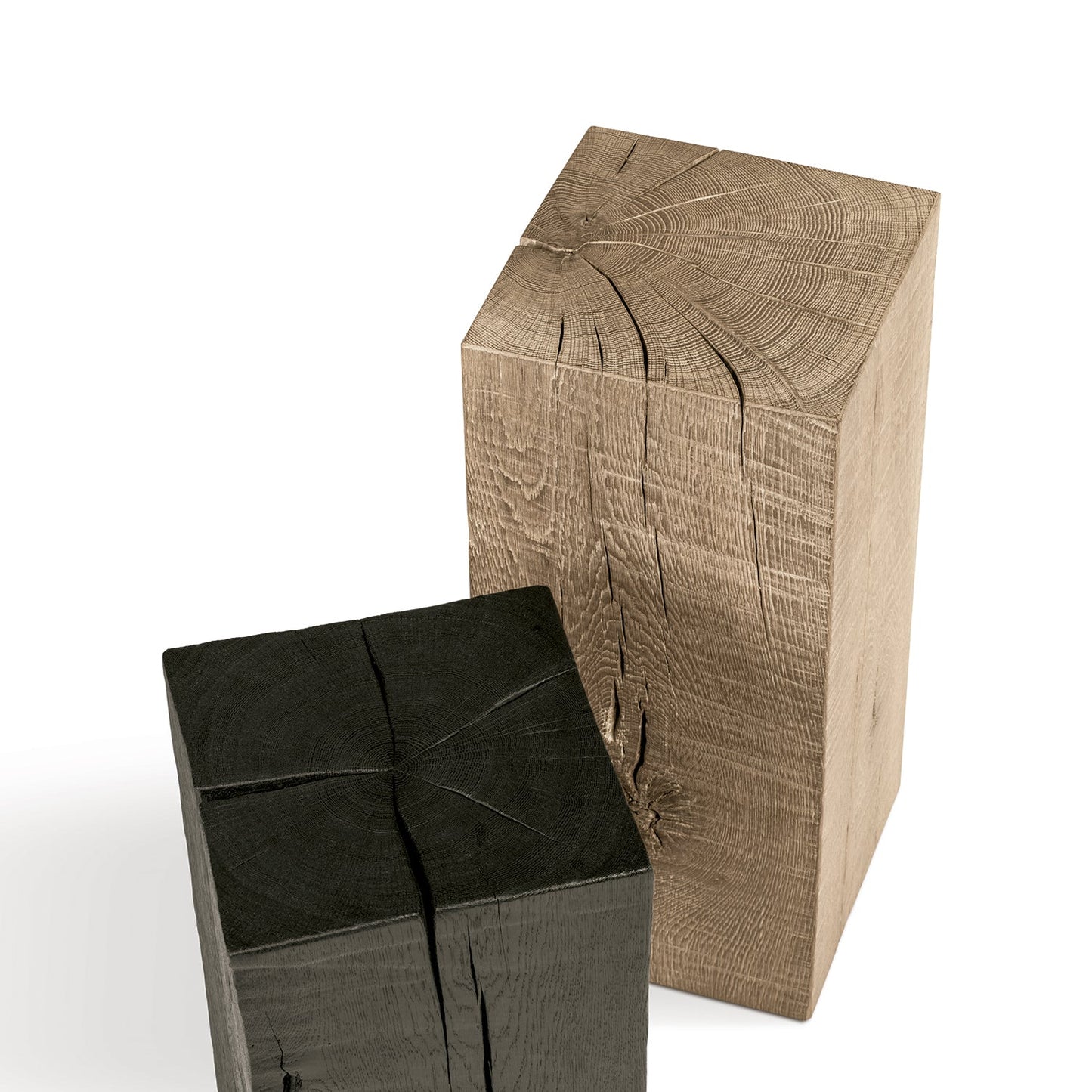 janua | sk 02 cube side table / stool | white smoked oak 55cm
