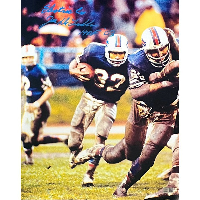 Joe DeLamielleure Blocking for OJ 16x20 Photo with HOF 03 and Electric Company Signed Photos TSE Buffalo Blue