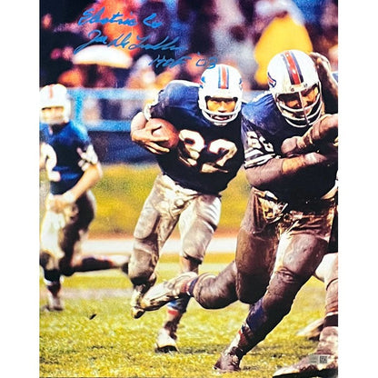 Joe DeLamielleure Blocking for OJ 16x20 Photo with HOF 03 and Electric Company Signed Photos TSE Buffalo Blue