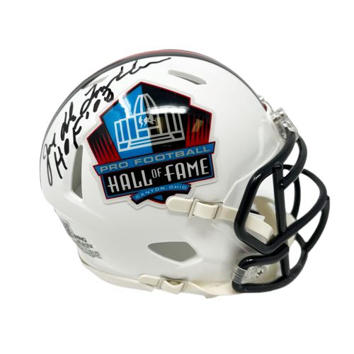 Joe DeLamielleure Signed White Speed HOF Mini Helmet with HOF 03 Signed Mini Helmets TSE Buffalo