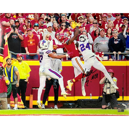 Kaiir Elam Signed Interception vs Chiefs Photo Signed Photos TSE Buffalo 11x14