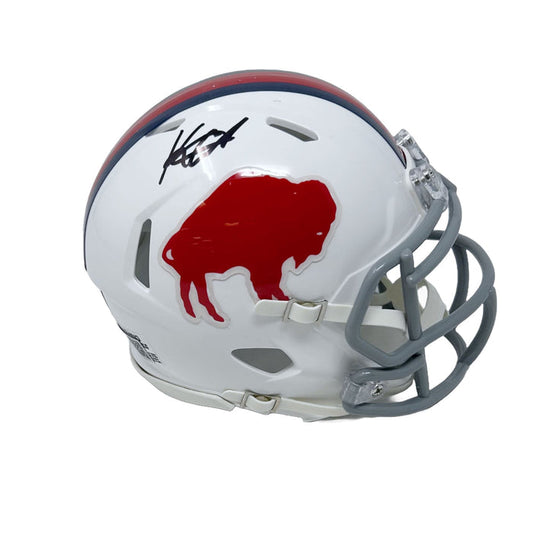 Keon Coleman Signed Buffalo Bills Standing Buffalo Speed Mini Helmet Signed Mini Helmets TSE Buffalo