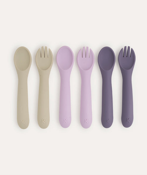 6 Pack Spoons & Forks - Lilac Mix