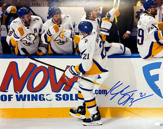 Kyle Okposo Reverse Retro Fistbump Signed 16x20 Photo CLEARANCE TSE Buffalo