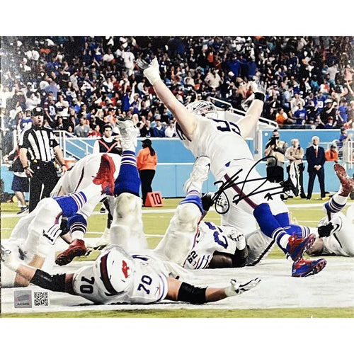 Kyle Williams Signed Buffalo Bills Falling Celebration Photo Signed Photos TSE Buffalo 8x10