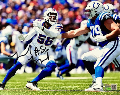 Leonard Floyd Signed Attacking vs Colts Photo Signed Photos TSE Buffalo 8x10