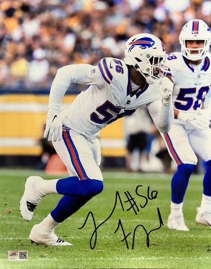 Leonard Floyd Signed Rushing vs Steelers Photo Signed Photos TSE Buffalo 11x14