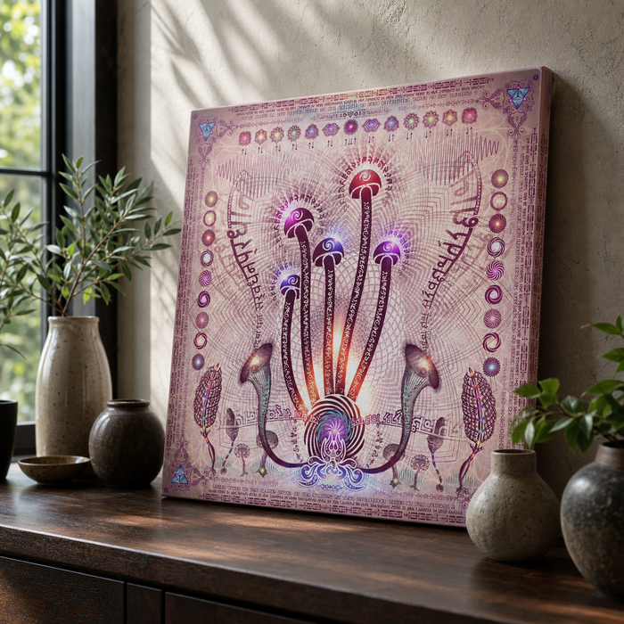 Linguistic Mystic — stretched canvas print — studio-lifestyle