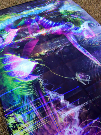 Lycra Tapestry / Backdrop of "Sacred Symbiosis"