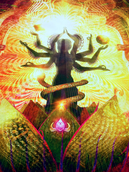 Lycra Tapestry / Backdrop of Temple of Scintillating Sights