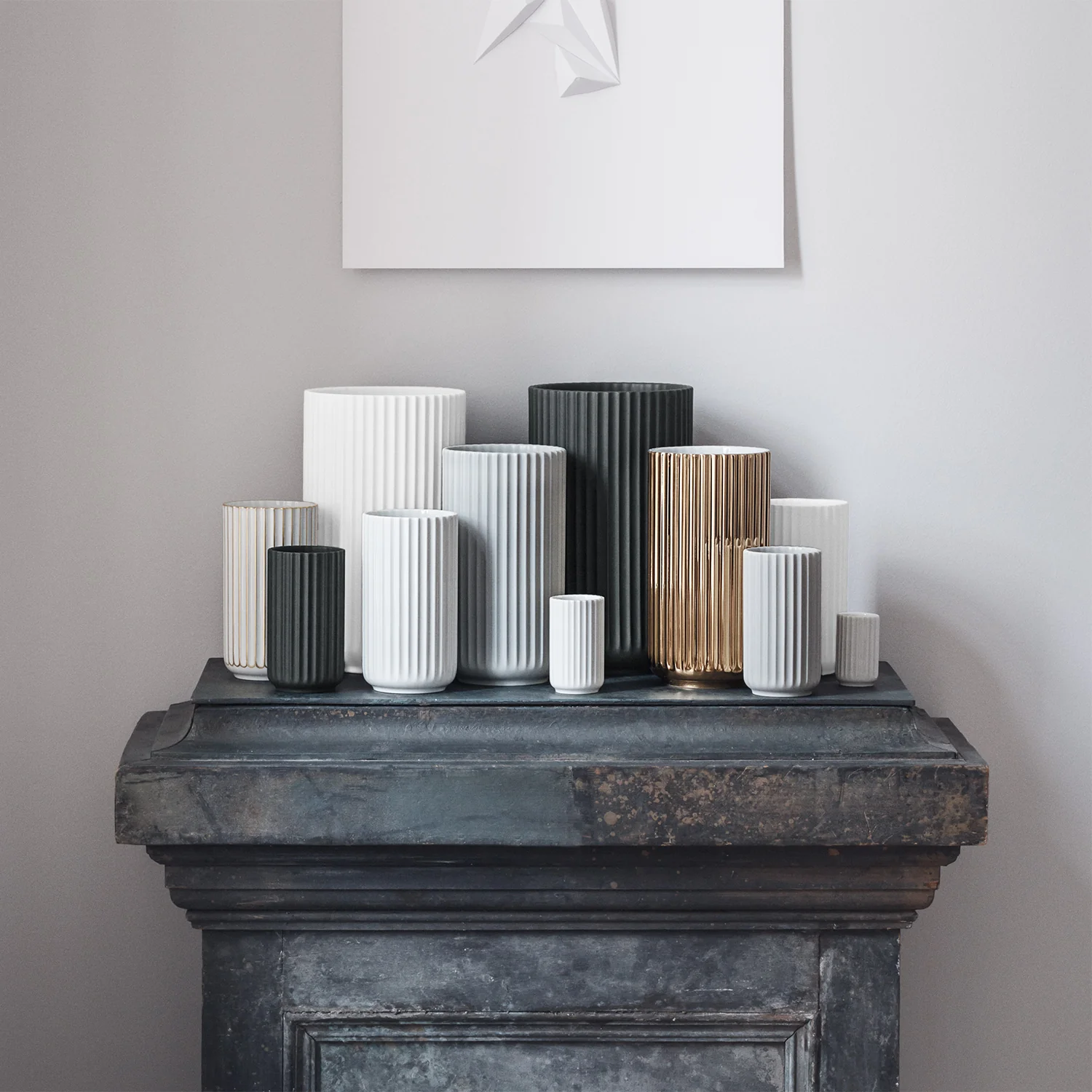 lyngby | porcelain vase 31cm | white - LC