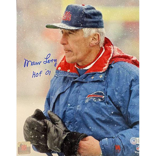 Marv Levy Signed Remove Glove 11x14 Photo with HOF '01 Signed Photos TSE Buffalo