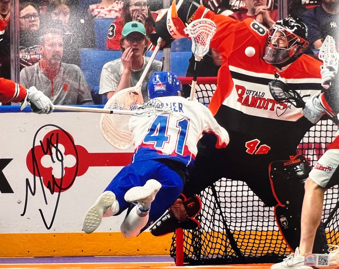 Matt Vinc Signed Blocking Shot vs Toronto Photo Signed Lacrosse Photo TSE Buffalo
