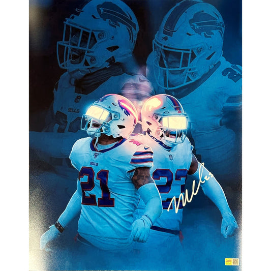 Micah Hyde Signed Blue Spotlight with Jordan Poyer 16x20 Photo Signed Photos TSE Buffalo
