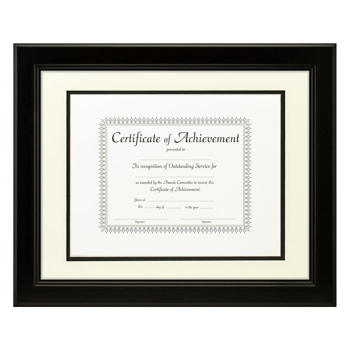 Mossehaus Black Satin Document Frame – Papyrus/Black Mat