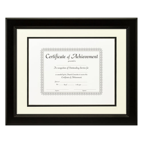 Mossehaus Black Satin Document Frame – Papyrus/Black Mat
