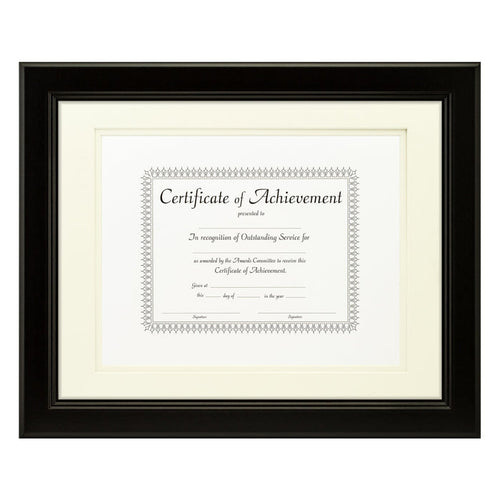 Mossehaus Black Satin Document Frame – Papyrus/Papyrus Mat