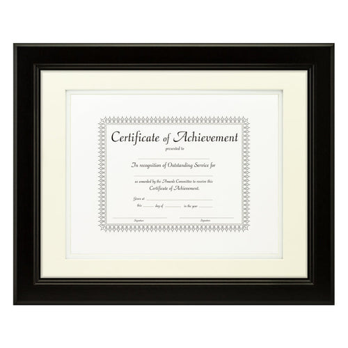 Mossehaus Black Satin Document Frame – Papyrus/White Mat