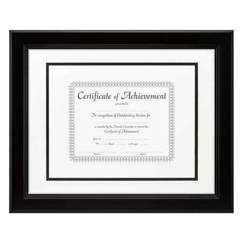 Mossehaus Black Satin Document Frame – White/Black Mat